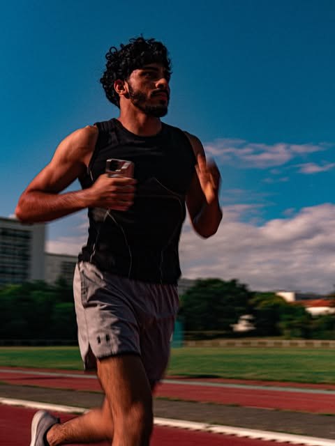 Bilal Labid en séance de course